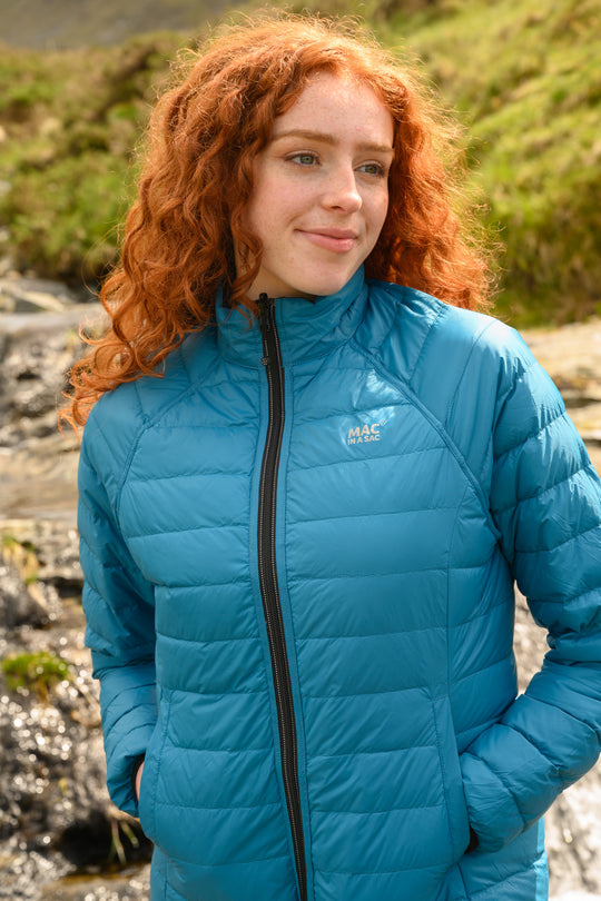 Polar Ladies Reversible Down Jacket Black Teal