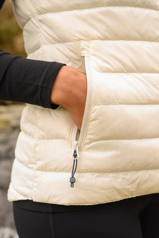 Alpine Ladies Packable Down Vest - Ivory