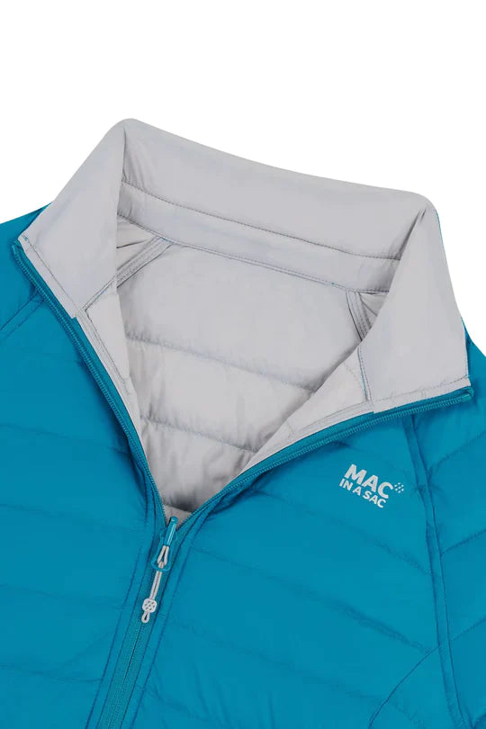 Polar Ladies Reversible Down Jacket - Petrol Soft Grey